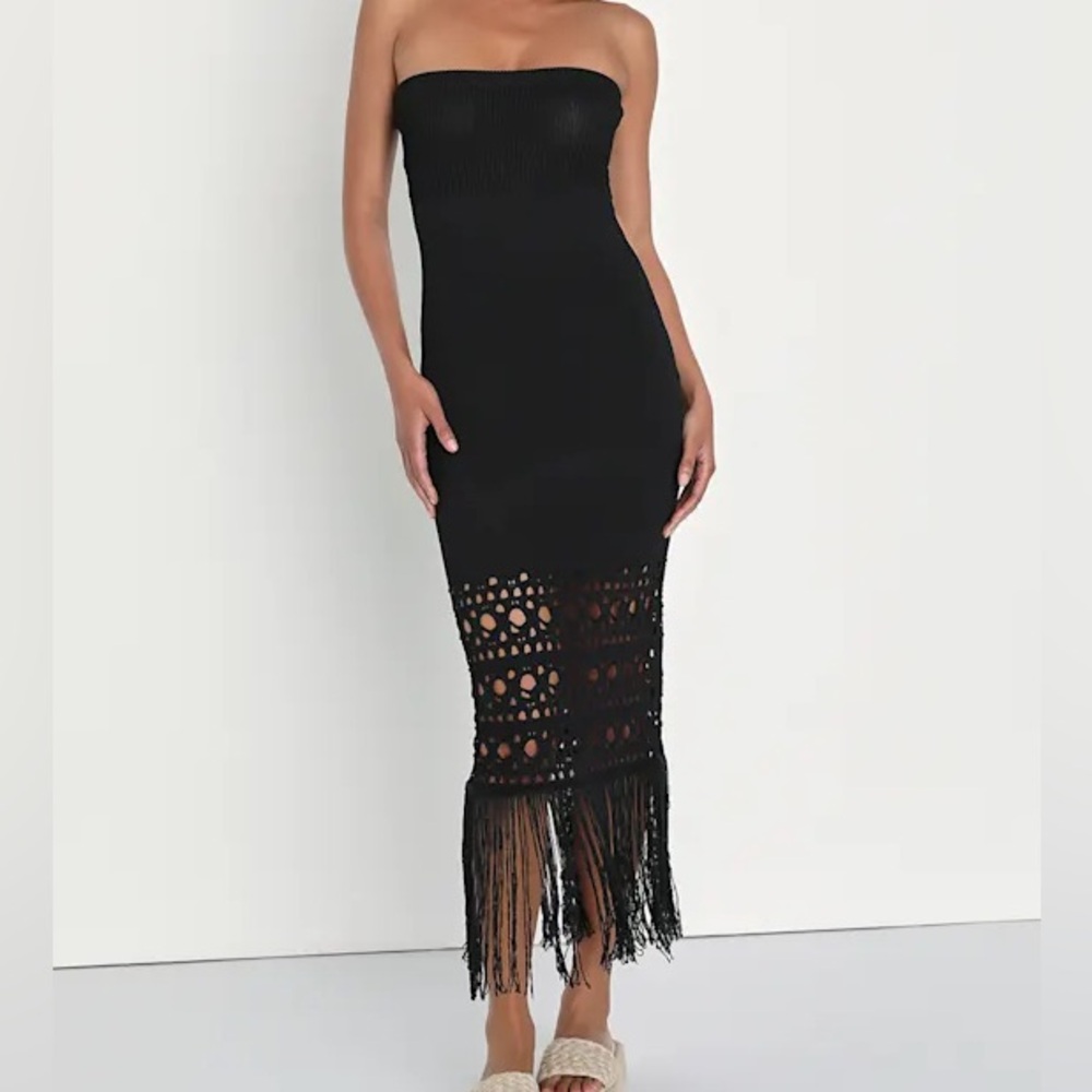 Lulus Tulum Knit Maxi Dress - S